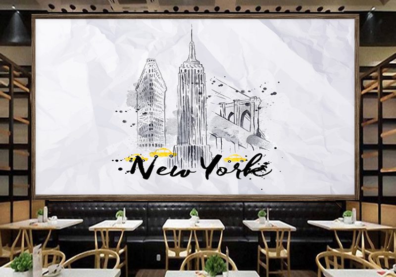 پوستر دیواری ساختمان های مشهور نیویورک