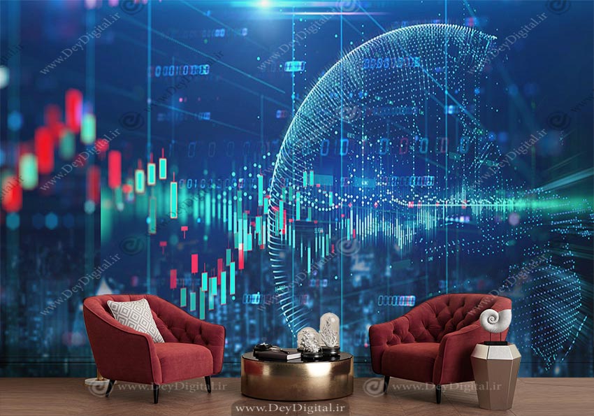 پوستر دیواری طرح ارز دیجیتال