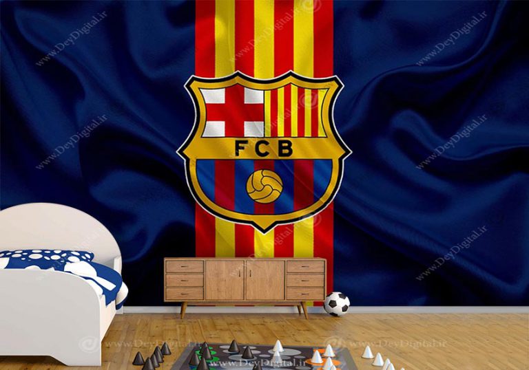 پوستر دیواری پسرانه فوتبالی طرح بارسلونا
