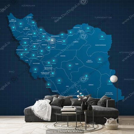 کاغذ دیواری نقشه ایران
