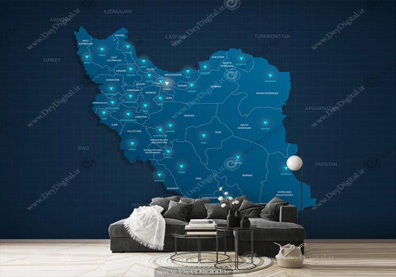 کاغذ دیواری نقشه ایران