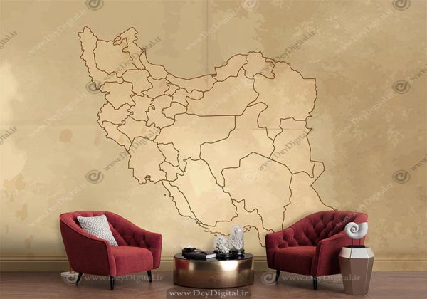 پوستر دیواری نقشه ایران سایز بزرگ