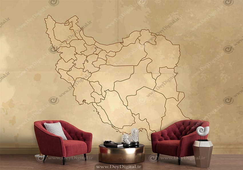 پوستر دیواری نقشه ایران سایز بزرگ