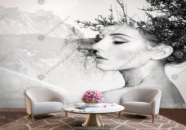 پوستر دیواری رخ زن