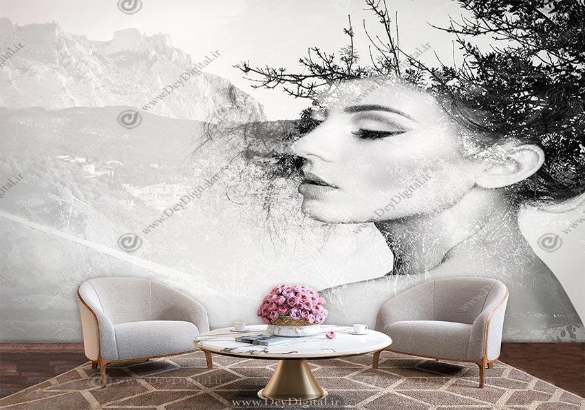 پوستر دیواری رخ زن