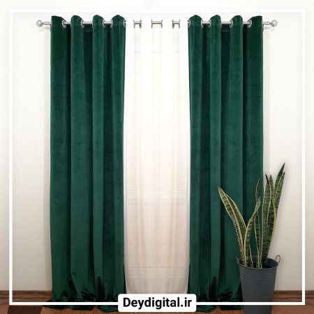 پرده مخمل کالیفرنیا سبز لجنی