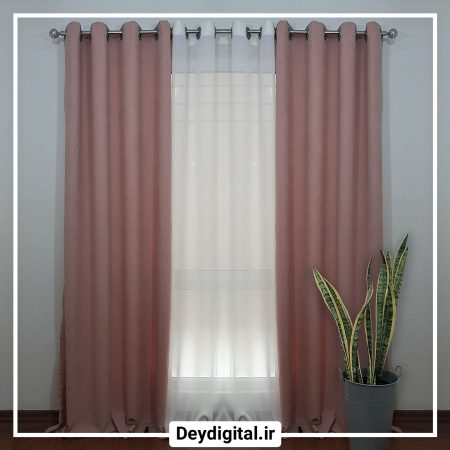 پرده مخمل کالیفرنیا رنگ صورتیKM959