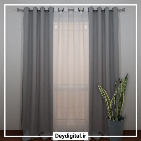 پرده مخمل کالیفرنیا نقره ای