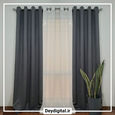 پرده مخمل ضخیم کالیفرنیا رنگ خاکستری