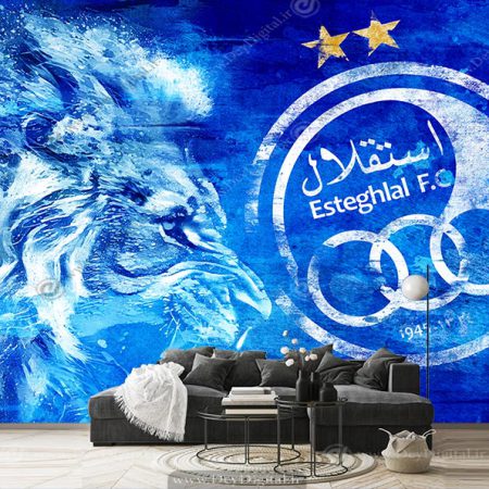 پوستر دیواری فوتبالی طرح تیم استقلال با طراحی لاکچری