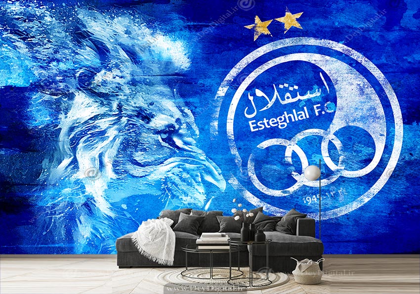 پوستر دیواری فوتبالی طرح تیم استقلال با طراحی لاکچری