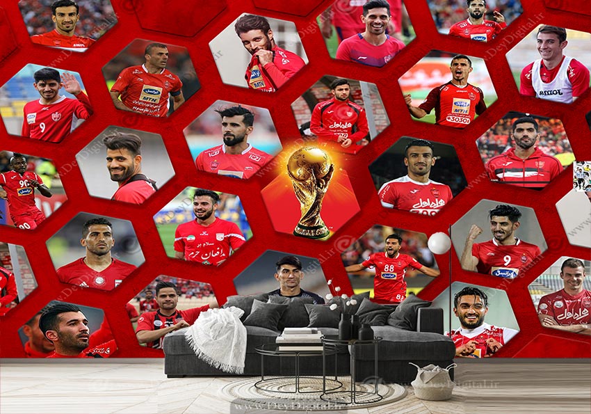 کاغذ دیواری سه بعدی اتاق پسر طرح پرسپولیس