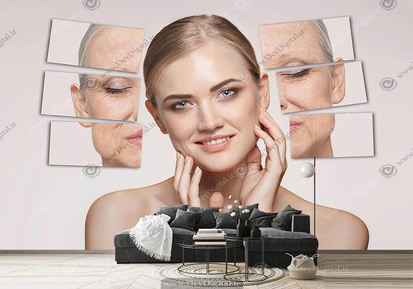 پوستر دیواری کلینیک زیبایی پوست و مو