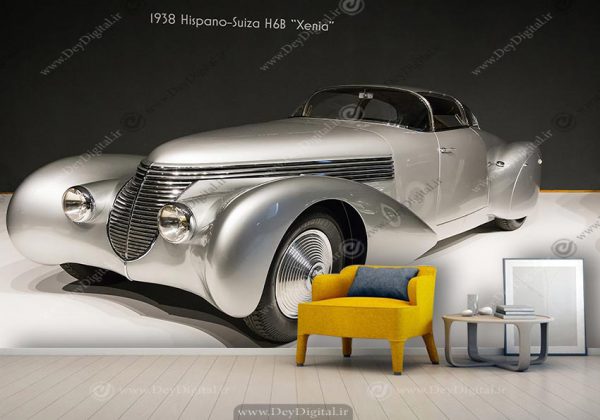 پوستر دیواری طرح ماشین آنتیک هیسپانو سویز