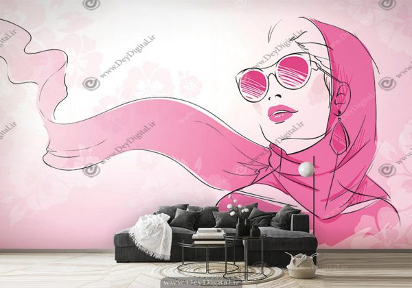 پوستر دیواری روسری فروشی