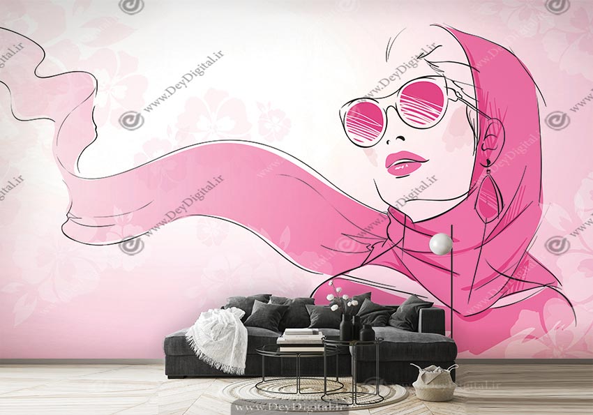 پوستر دیواری روسری فروشی