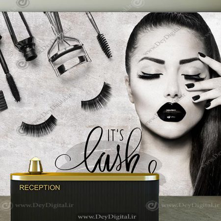 پوستر دیواری آرایشگاه زنانه با طرح مدل خانوم