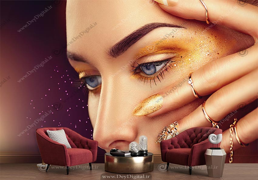 پوستر دیواری آرایشگاه زنانه نصویر مدل مخصوص ناخن