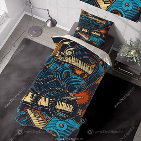 روتختی طرح گرافیکی ادوات موسیقی