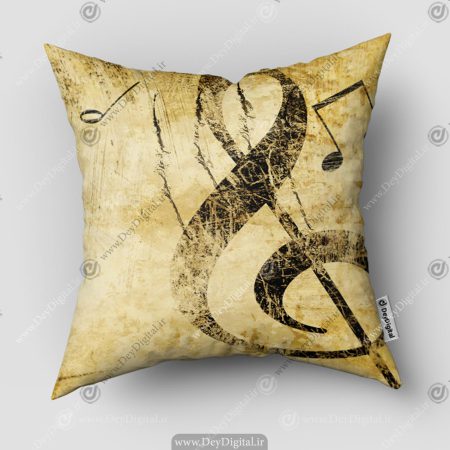 کوسن مخمل طرح نت موسیقی