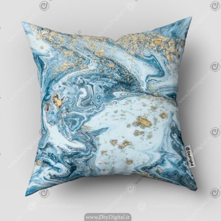 کوسن طرح سنگ آبی طلایی
