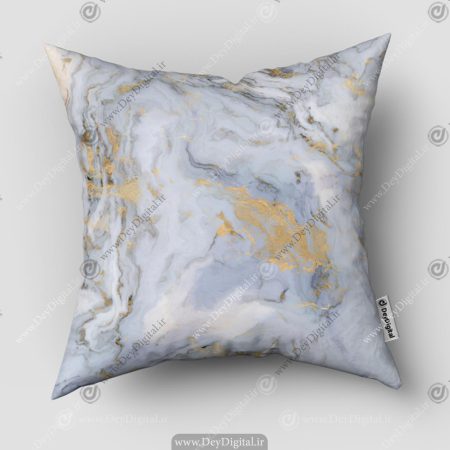 کوسن طرح سنگ رنگ نقره ای طلایی