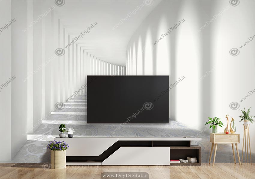 پوستر سه بعدی پشت تی وی طرح راهرو