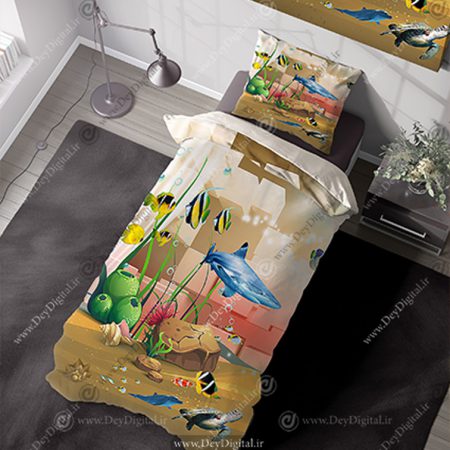 روتختی طرح کارتونی کوسه و ماهی