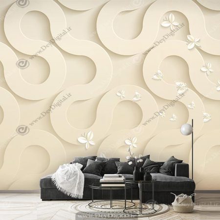 پوستر دیواری طرح هندسی مارپیچ