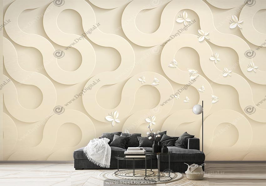 پوستر دیواری طرح هندسی مارپیچ
