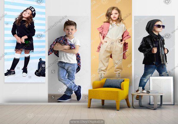 پوستر دیواری بوتیک کودک تصویر مدل کودک