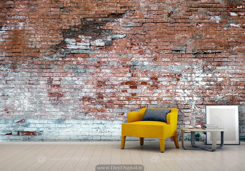 پوستر دیواری طرح دیوار آجری