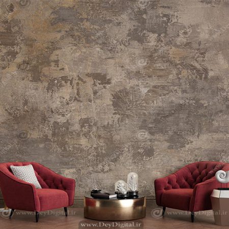 پوستر دیواری طرح سیمانی رنگ قهوه ای