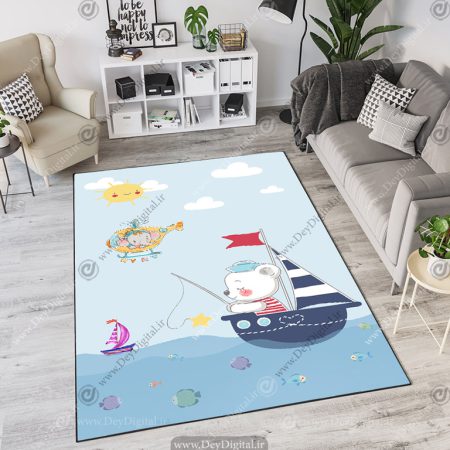 فرش اتاق بچه طرح خرسی