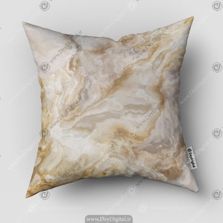 کوسن چاپی طرح سنگ طلایی