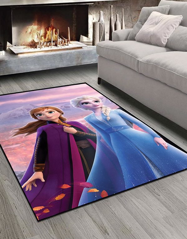 فرش چاپی طرح السا و آنا مناسب اتاق دختر