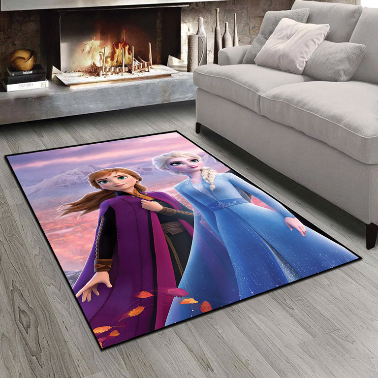 فرش چاپی طرح السا و آنا مناسب اتاق دختر