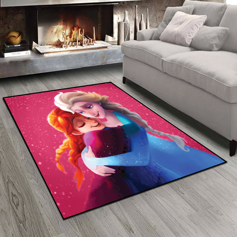 فرشینه طرح السا و آنا زمینه قرمز