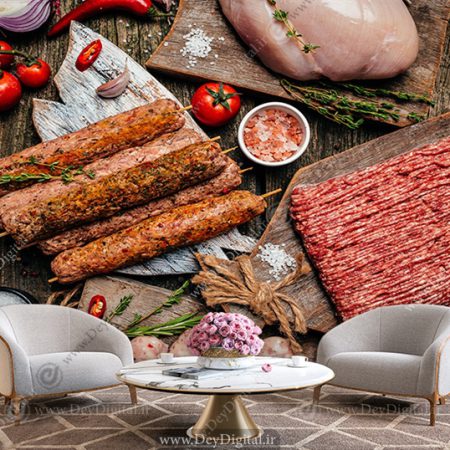پوستر سه بعدی طرح گوشت