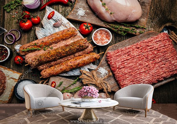 پوستر سه بعدی طرح گوشت