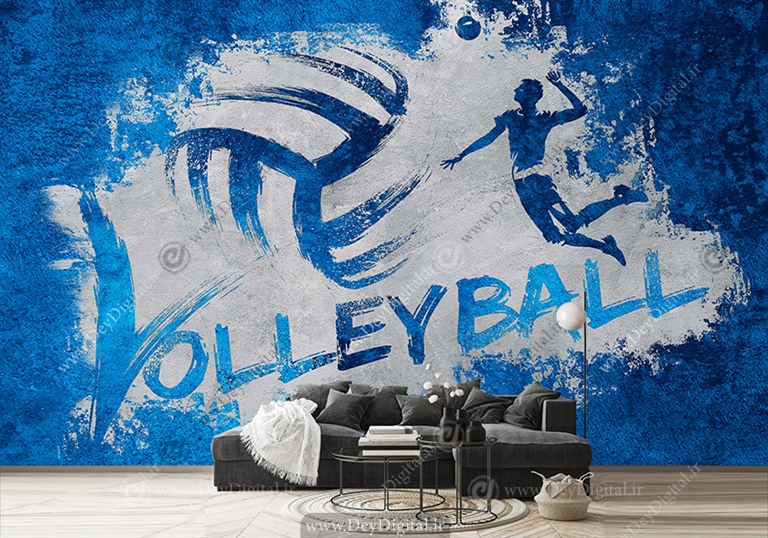 پوستر سه بعدی ورزشی طرح والیبالی
