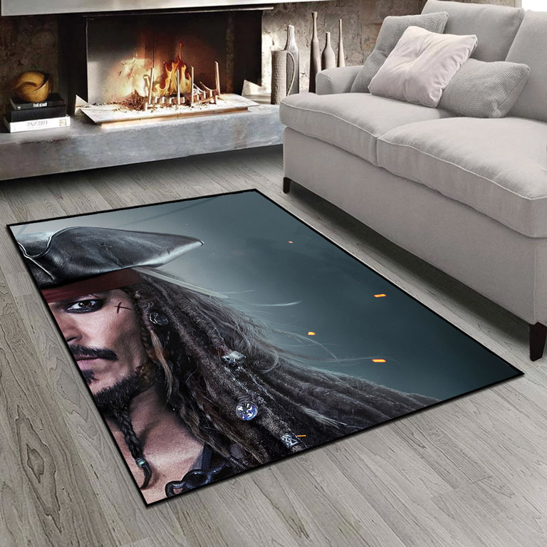 فرش چاپی تصویر جانی دپ در فیلم دزدان دریایی