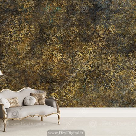 پوستر دیواری طرح پتینه طلایی
