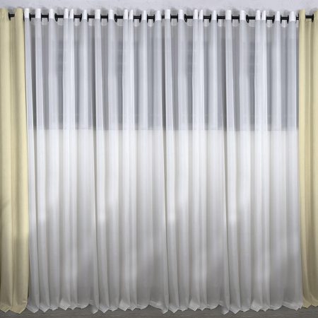 پرده ساده رنگ کرمی