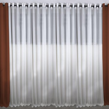 پرده شیک مخمل ساده رنگ آجری