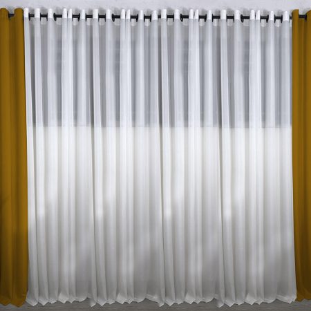 پرده ساده خردلی