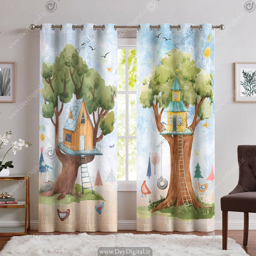پرده اتاق کودک فانتزی