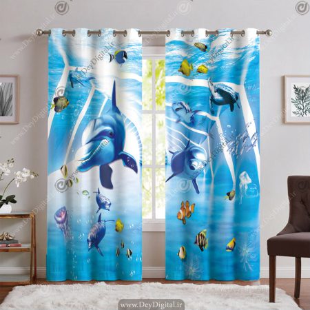 پرده پانچ طرح کارتونی نمو