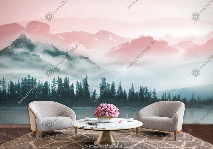 پوستر دیواری اتاق خواب طبیعت نقاشی