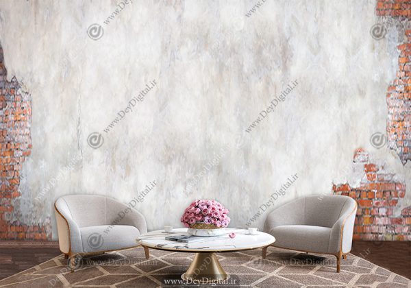کاغذ دیواری سه بعدی طرح سنگ مرمر رنگ روشن